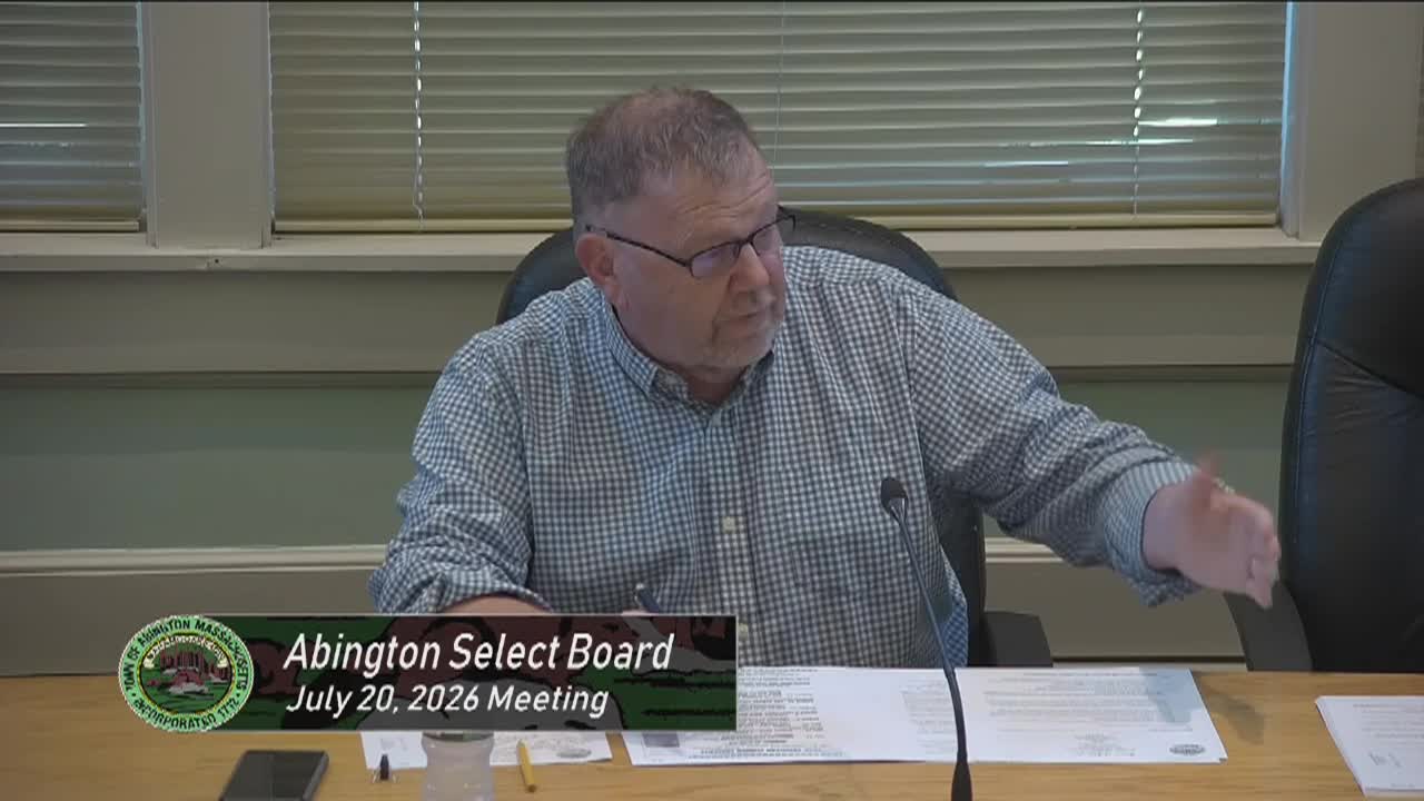 Abington Select Board; Jul. 20, 2026