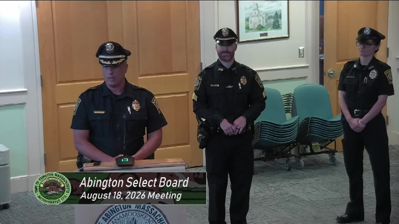 Abington Select Board; Aug. 18, 2026