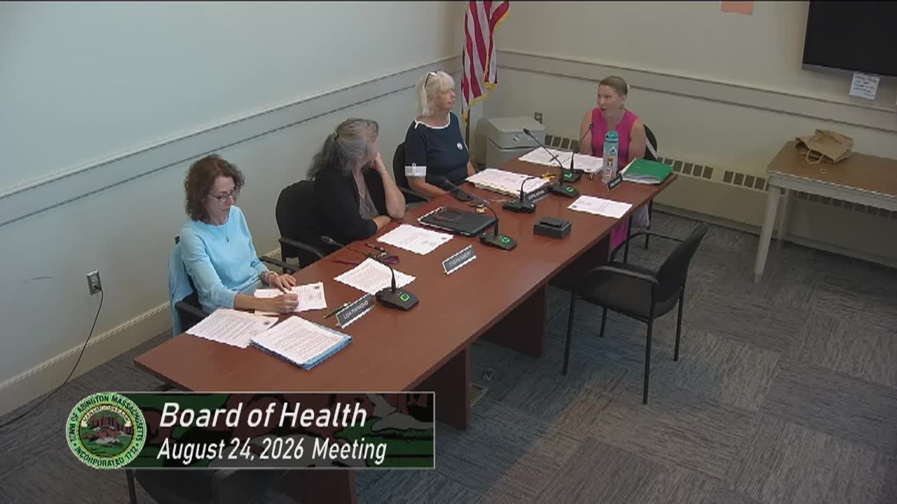 Board of Health; Aug. 24, 2026