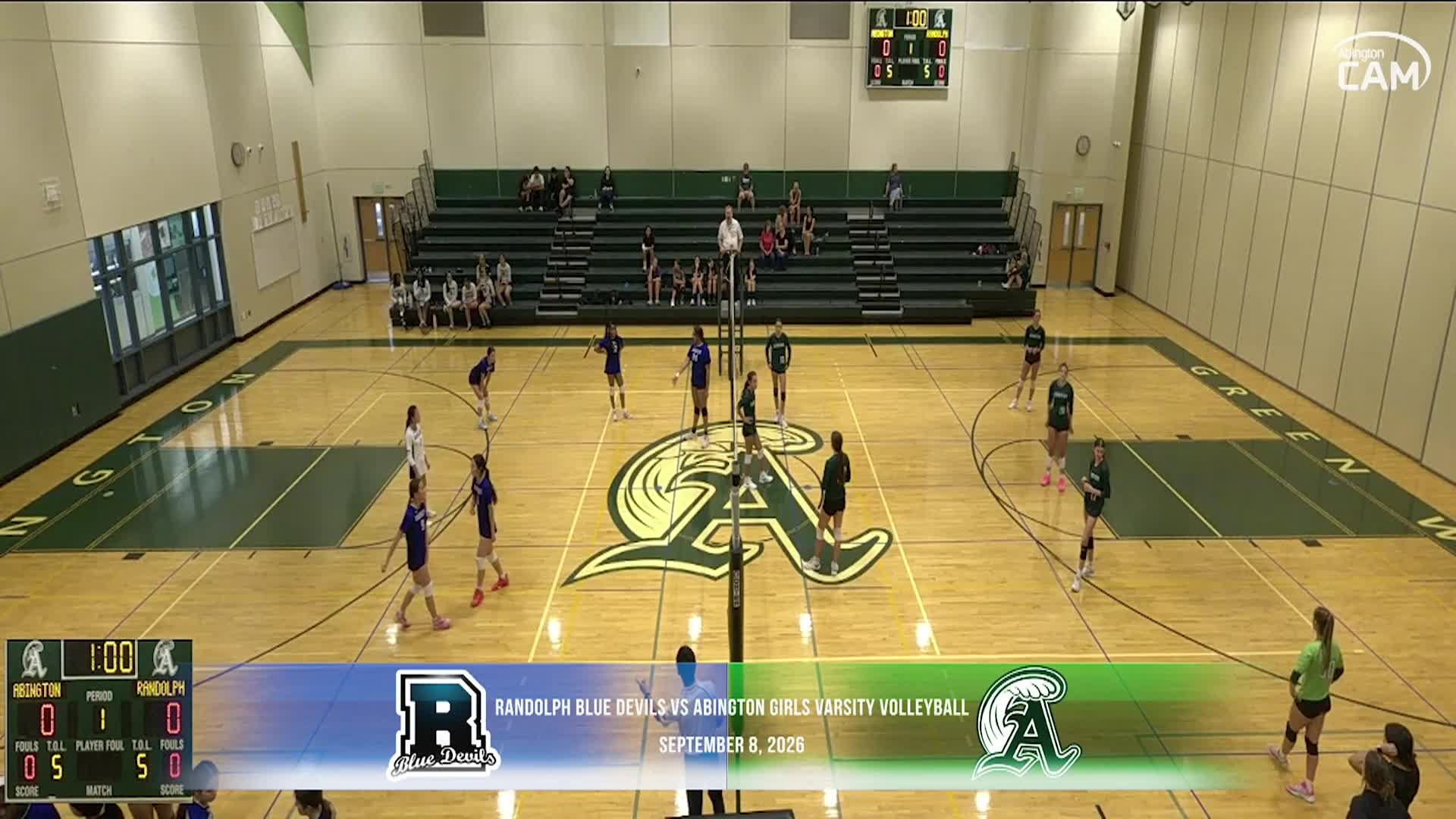 Randolph Blue Devils vs Abington Girls Varsity Volleyball; September 8, 2026