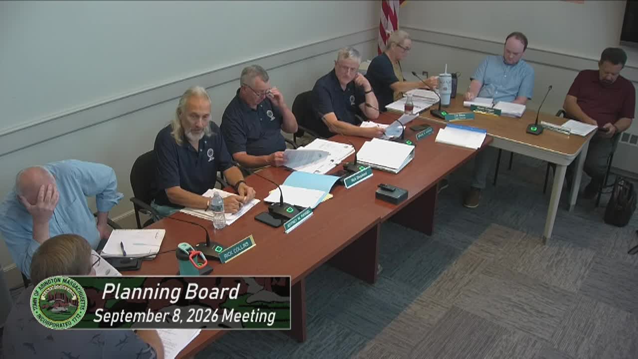 Planning Board; Sept. 8, 2026