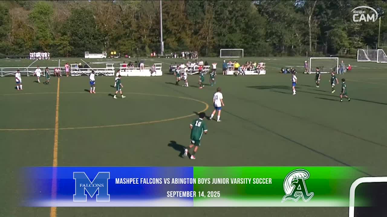 Mashpee Falcons vs Abington Boys JV Soccer; Sep. 14, 2026