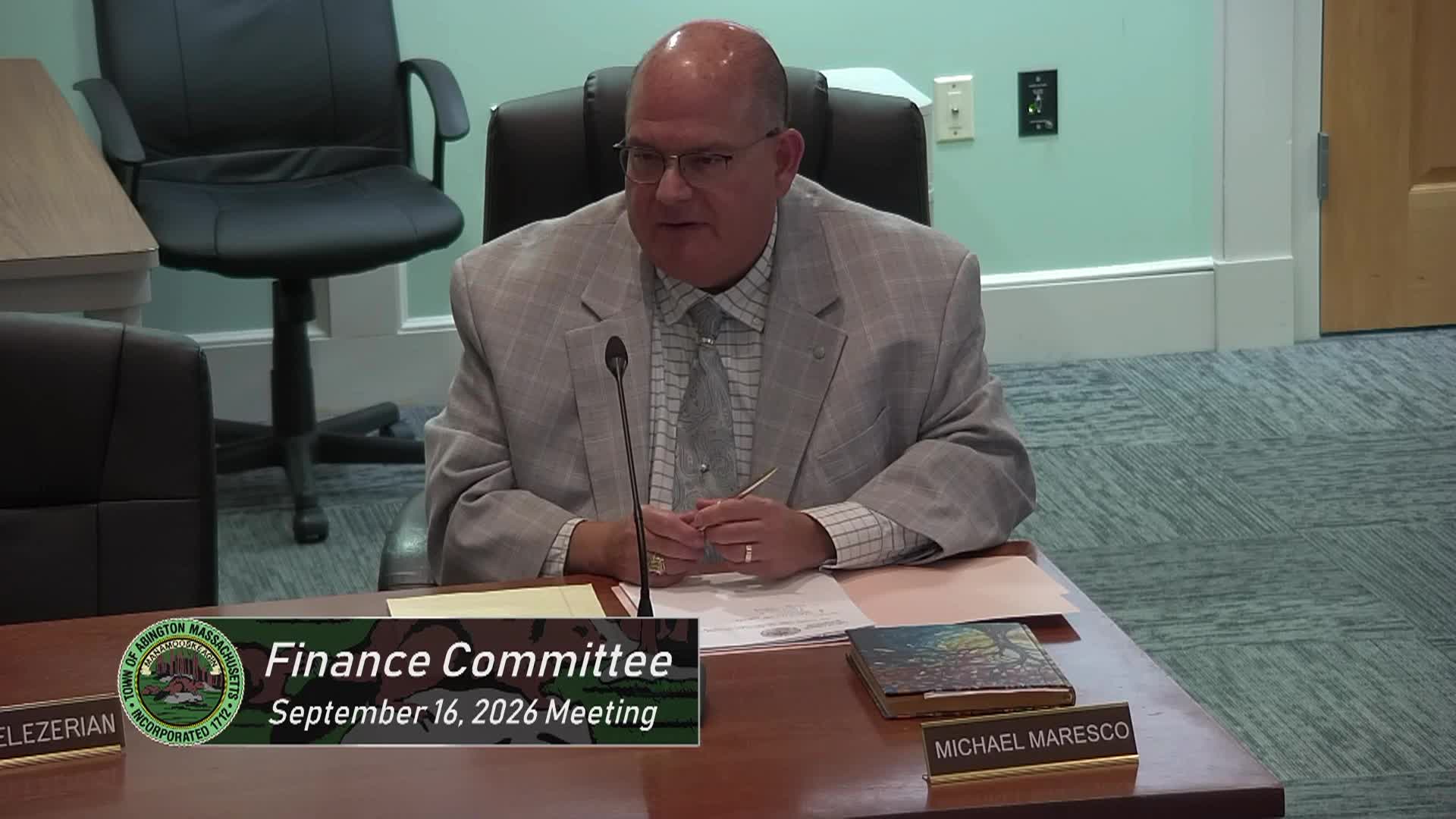 Finance Committee; September 16, 2026