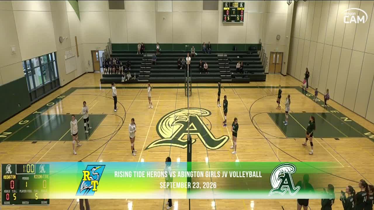 Rising Tide Herons vs Abington JV Volleyball; Sept. 23, 2026