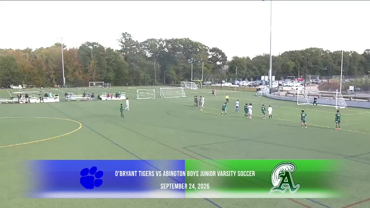 O'Bryant Tigers vs Abington JV Soccer; Sept. 24, 2026