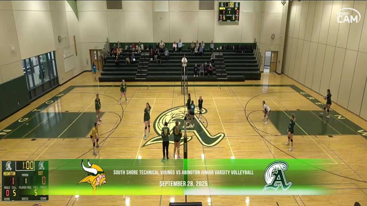South Shore Technical Vikings vs Abington JV Volleyball; Sept. 28, 2026