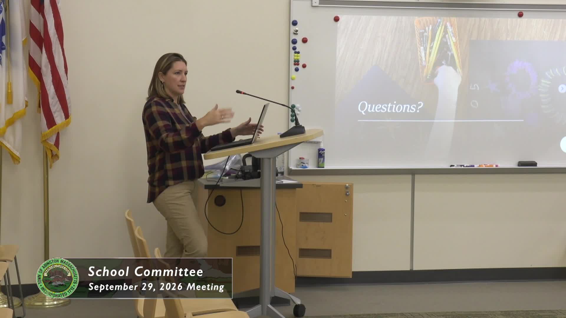 Abington School Committee; September 29, 2026