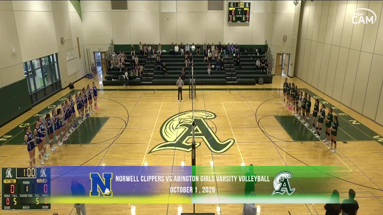 Norwell Clippers vs Abington Varsity Volleyball; Oct. 1, 2026