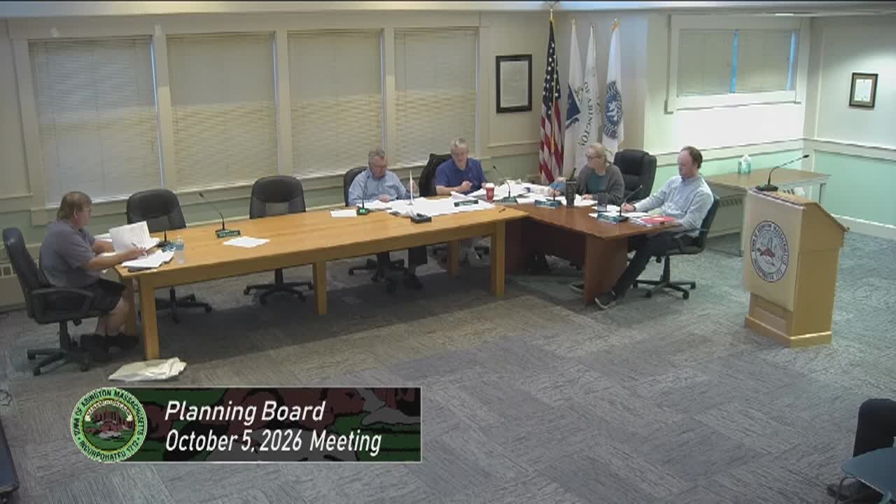 Planning Board; Oct. 5, 2026