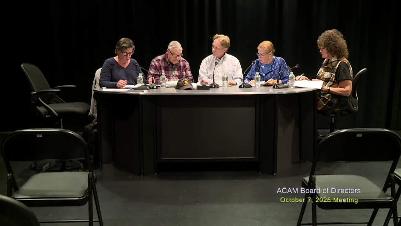 ACAM Board of Directors & Members Annual Meeting; Oct. 7, 2026