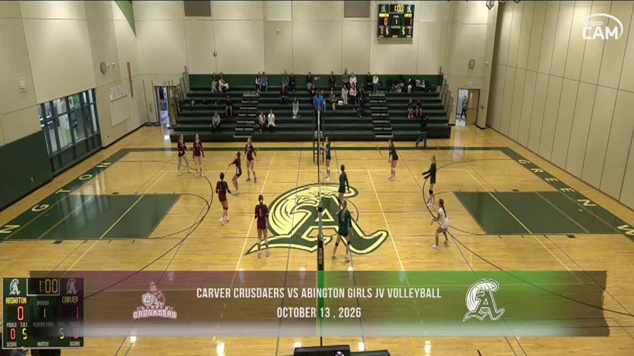 Carver Crusaders vs Abington Girls JV Volleyball; Oct 14, 2026