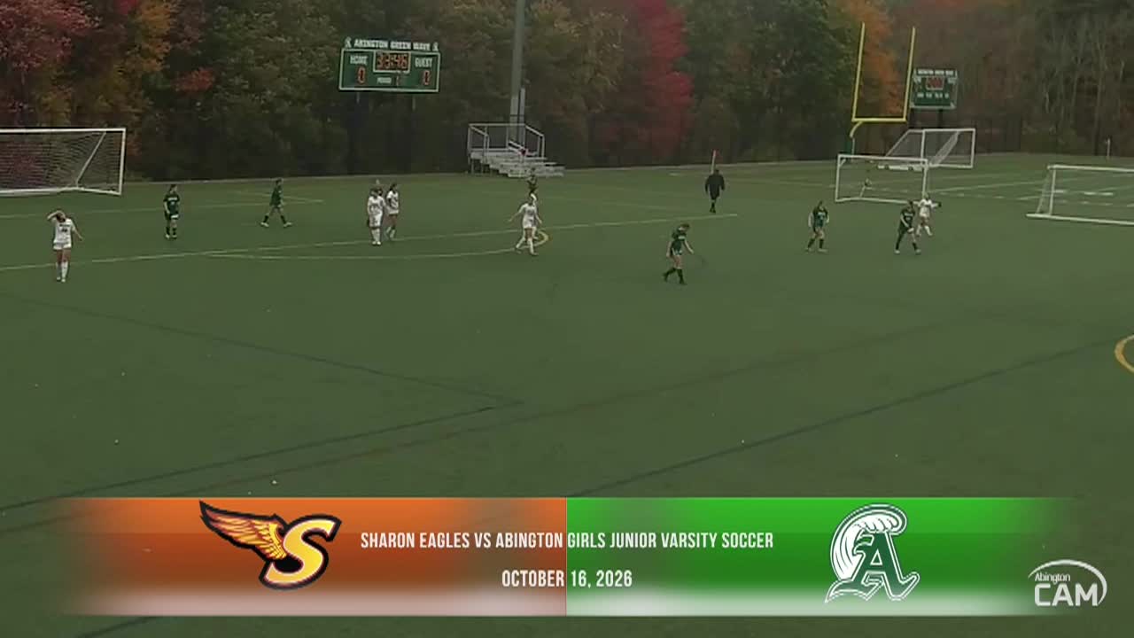 Sharon Eagles vs Abington Girls JV Soccer; Oct 19, 2026