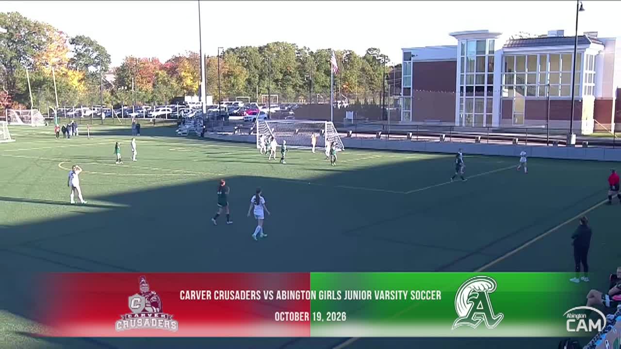 Carver Crusaders vs Abington Girls JV Soccer; Oct. 19, 2026