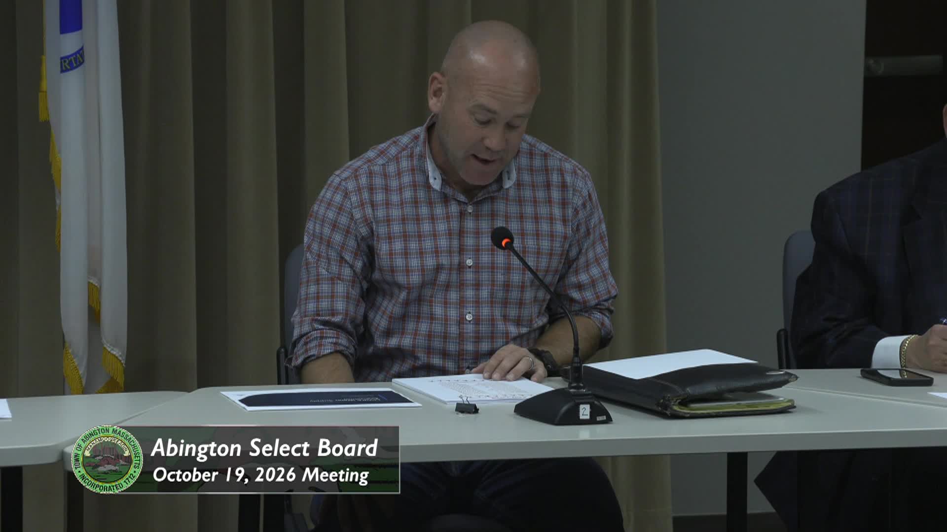 Abington Select Board; October 19, 2026