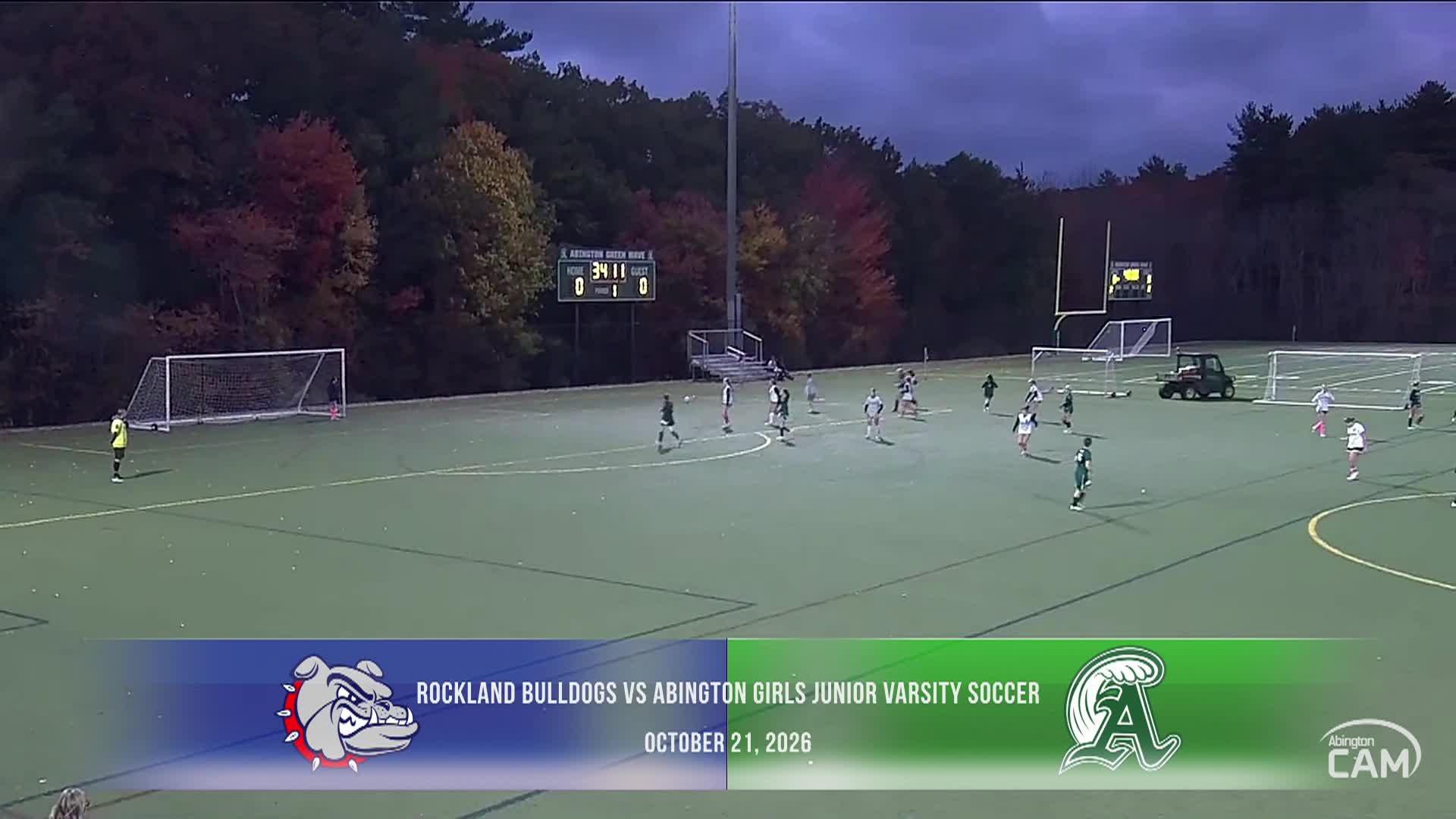 Rockland Bulldogs vs Abington Girls JV Soccer; Oct. 21, 2026