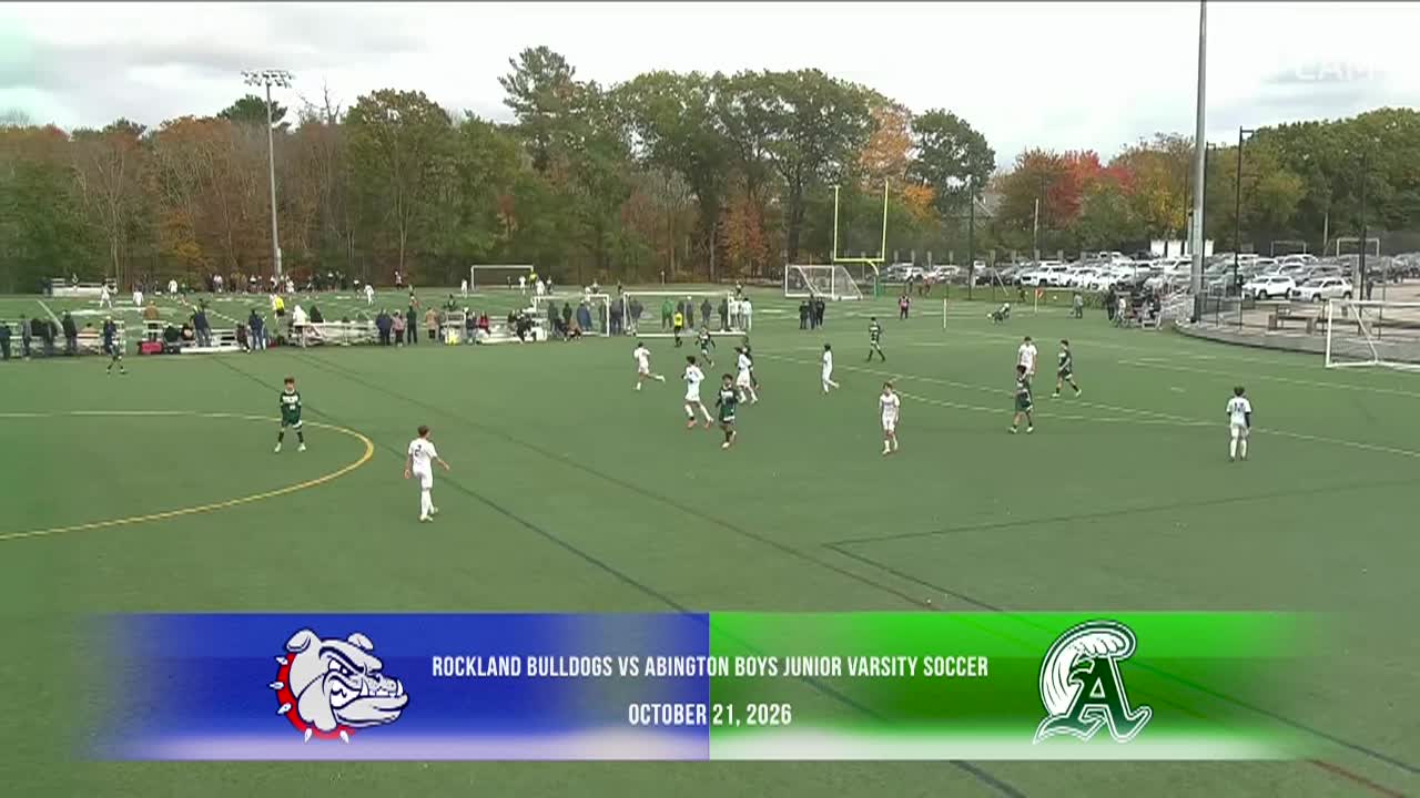 Rockland Bulldogs vs Abington Boys JV Soccer; Oct. 21, 2026